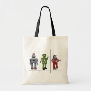 Bolsa Tote Sacola retro do robô do brinquedo do vintage