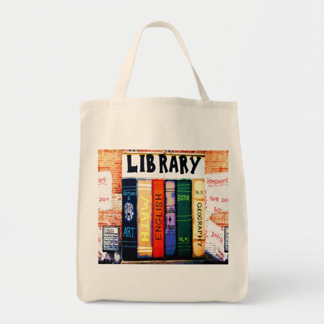 Bolsa Tote Sacola reusável da biblioteca (Frente)