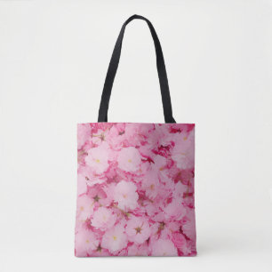 Bolsa Tote Sacola Rosa Flor de Cerejeira Floral Botânico