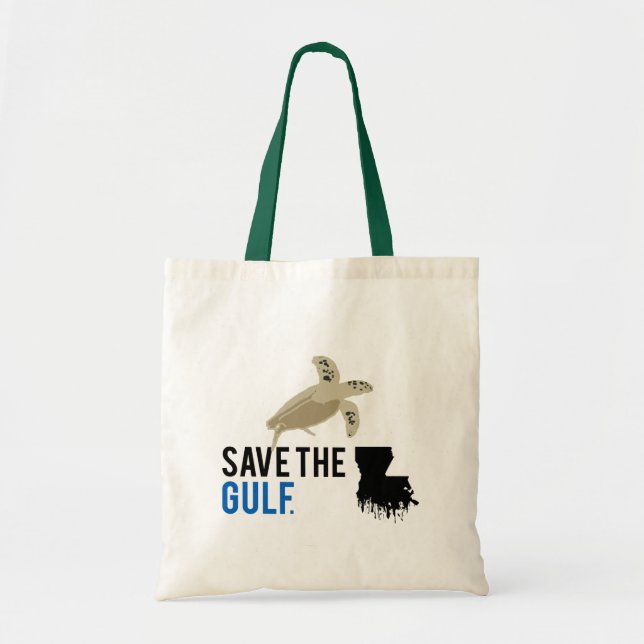 Bolsa Tote Sacola Save the Gulf (Frente)