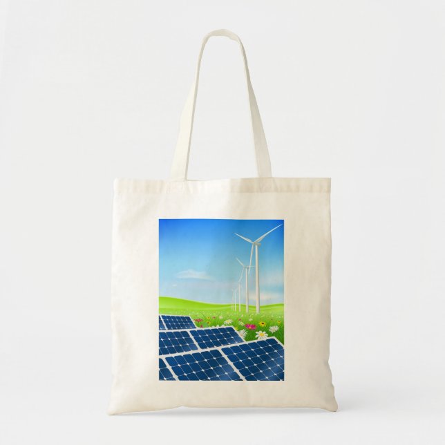 Bolsa Tote Sacola solar e das energias eólicas (Frente)