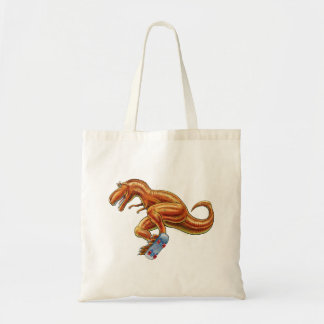 Bolsa Tote Sacola T-rex no dinossauro dos desenhos animados