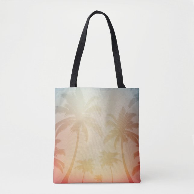 Bolsa Tote Sacola tropical morna simples do fundo | (Frente)