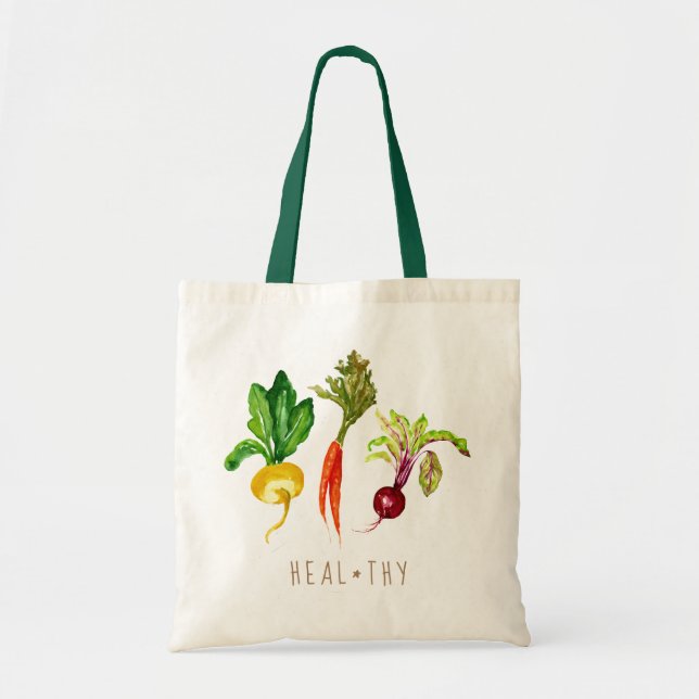 Bolsa Tote Sacola vegetal de Heal*thy do trio (Frente)