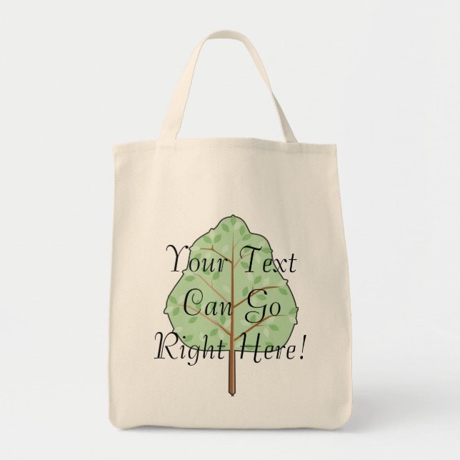 Bolsa Tote Sacola verde da árvore (Frente)