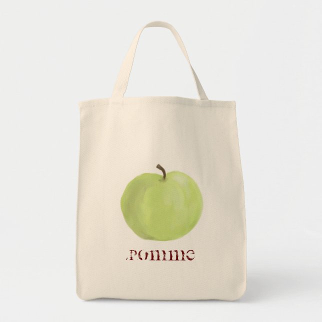 Bolsa Tote Sacola verde de Apple (Frente)