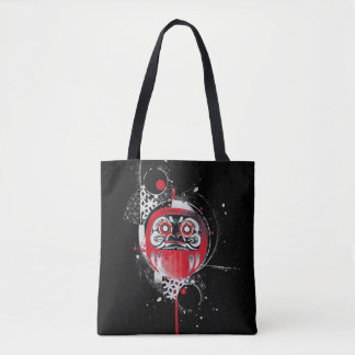 Bolsa Tote Sacola vermelha abstrata de Daruma
