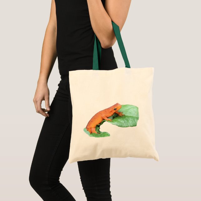 Bolsa Tote Sacola vermelha da natureza da salamandra de Eft (Frente (produto))