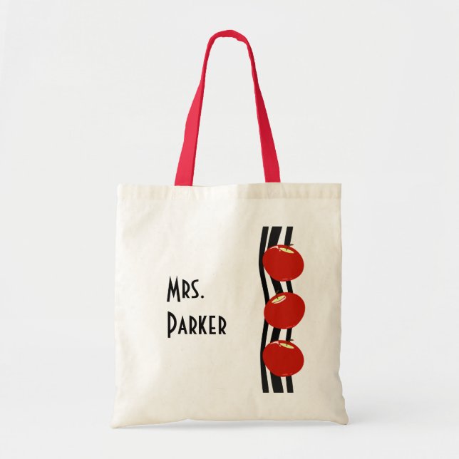 Bolsa Tote Sacola vermelha das maçãs (Frente)
