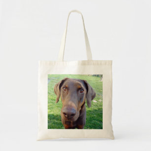Bolsa Tote Sacola vermelha do doberman