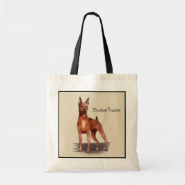 Bolsa Tote Sacola (vermelha) do Pinscher diminuto