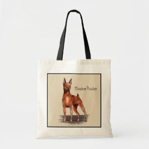Bolsa Tote Sacola (vermelha) do Pinscher diminuto