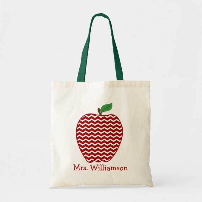 Bolsa Tote Sacola vermelha na moda do professor de Apple do (Frente)