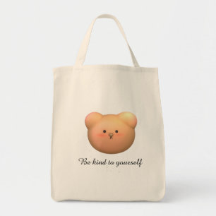Bolsa Tote Sacolão de Urso de Pelúcia Fofo Confiante e Impará