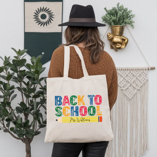 Bolsa Tote Sacolão Floral Personalizado de Volta às Aulas par