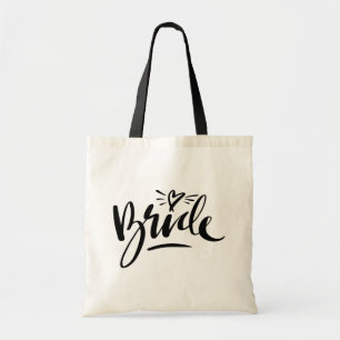 Bolsa Tote Sacolas à moda da noiva do casamento da tipografi