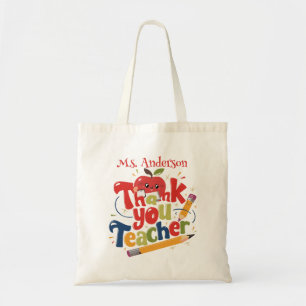 Bolsa Tote Sacolas de Agradecimento para Professores