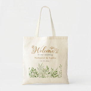 Bolsa Tote Sacolas de Boas-Vindas de Casamento em Aquarela co