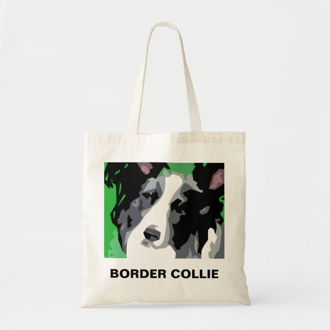 Bolsa Tote Sacolas de border collie (Frente)