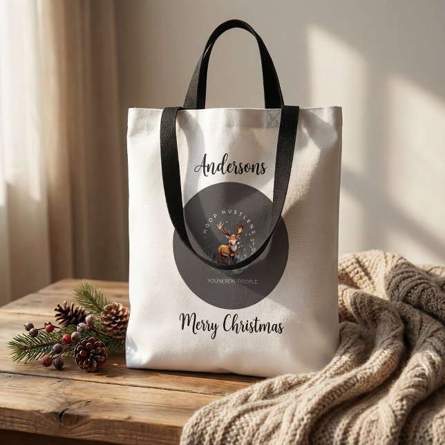 Bolsa Tote Sacolas de Natal de rena festivas femininas (Criador carregado)