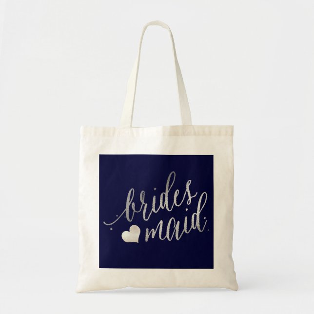 Bolsa Tote Sacolas de Noiva/Faux Prata Roscas (Frente)