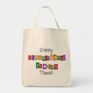 Bolsa Tote Sacolas do mês da terapia ocupacional
