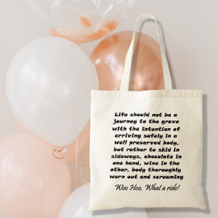 Bolsa Tote Sacolas engraçadas do vinho do aniversário sobre