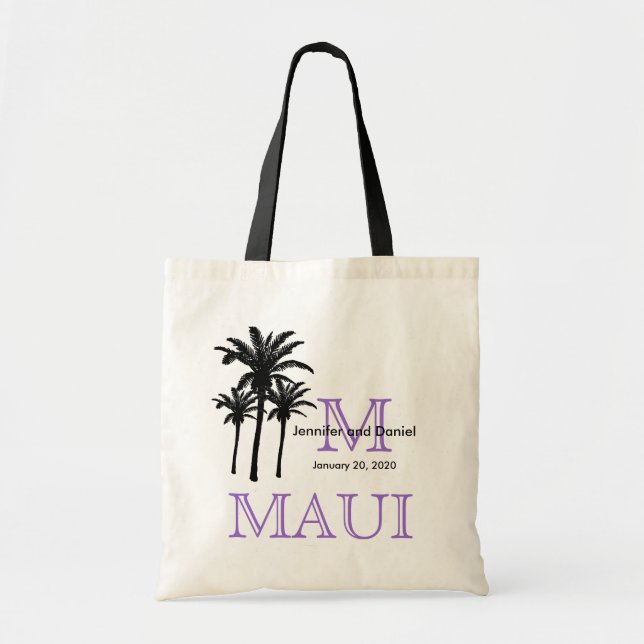 Bolsa Tote Sacolas Maui do casamento do destino (Frente)