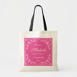 Bolsa Tote Sacolas personalizadas bonitos do casamento da