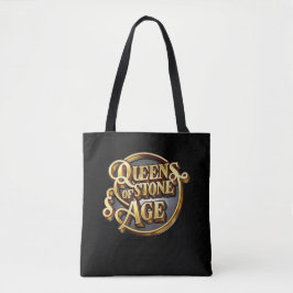 Bolsa Tote Sacolas Pretas com Design do Queens of the Stone A