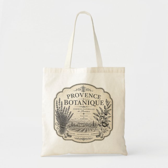 Bolsa Tote sacoleira botânica da provença (Frente)