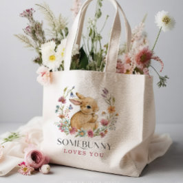 Bolsa Tote Sacolinha de Bebê Somebunny Chuveiro Flor Silvestr