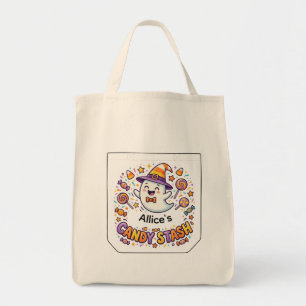 Bolsa Tote Sacolinha de Doces Halloween Adorável para Truques