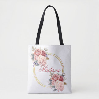Bolsa Tote Sacos de Banho Floral Rosa