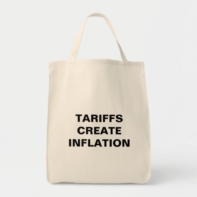 Bolsa Tote Sacos de Compras de Supermercado Tariffs Create In (Frente)