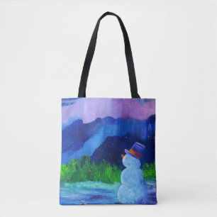 Bolsa Tote Sacos de Lona de Bonecos de Neve do Alasca