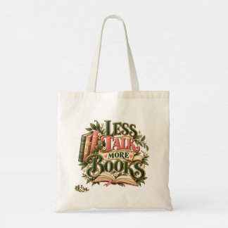 Bolsa Tote Sacos de mão de biblioteca vintage 'Menos conversa