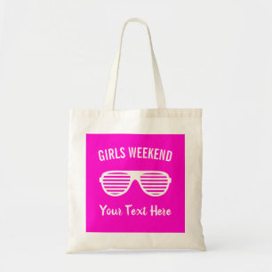 Bolsa Tote Sacos de mão divertidos personalizados rosa neon p