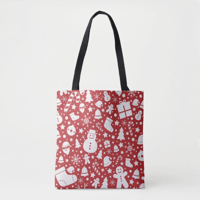 Bolsa Tote Sacos de Presente de Natal – Acessórios de Embrulh (Frente)