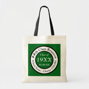 Bolsa Tote Sacos de Presente de Reunião de Classe Verde ou S