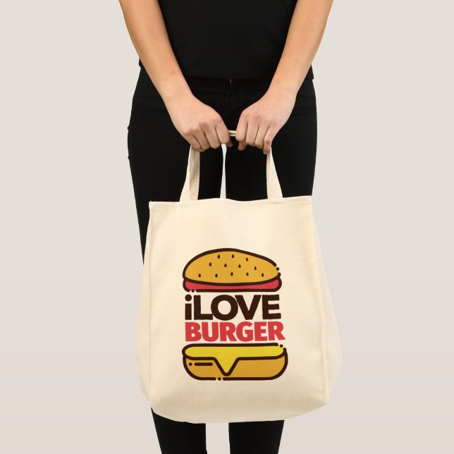 Bolsa Tote Sacos de toques Burger Lover (Frente (produto))
