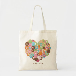Bolsa Tote Sacos de toques de Rosquinha de nome personalizado