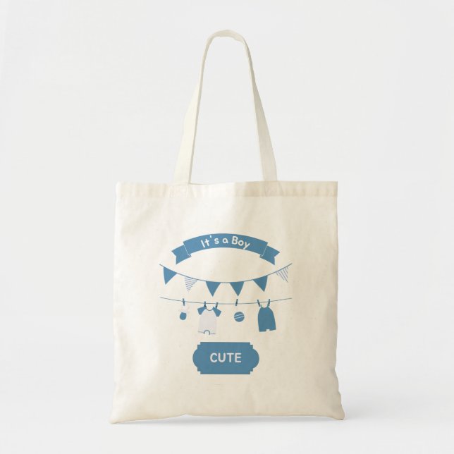 Bolsa Tote Sacos de Tote com Padrão Azul (Frente)