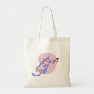 Bolsa Tote Sacos de Tote com Padrão de Gato Dormindo