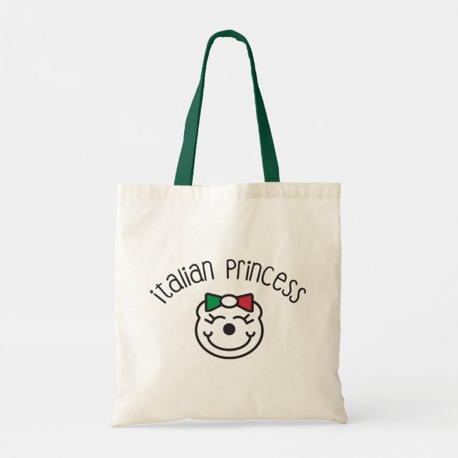 Bolsa Tote Sacos de Tote da Princesa Italiana - Urso Bonito D (Verso)
