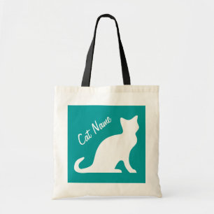 Bolsa Tote Sacos de tote de gato Nome personalizado para an