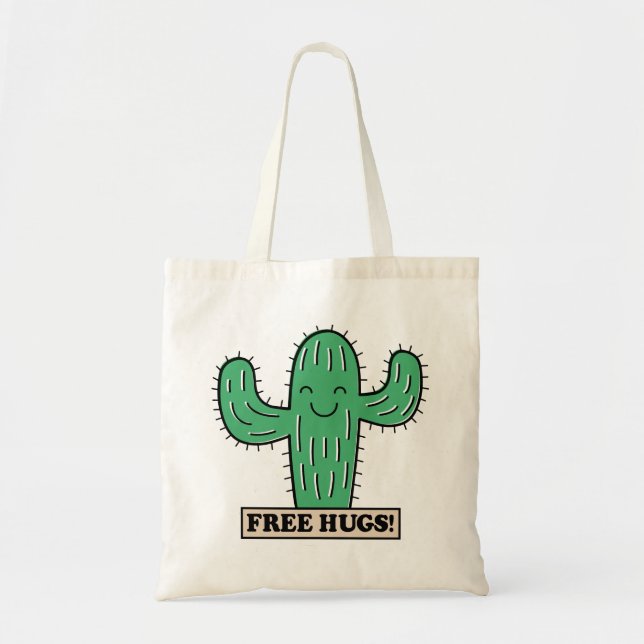 Bolsa Tote Sacos de tote de Hugs Cactus (Frente)