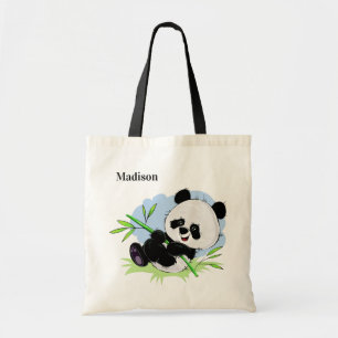 Bolsa Tote Sacos de tote de nome personalizado do Panda