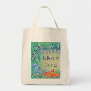 Bolsa Tote Sacos de Tote Personalizados de Fada de Jardim Flo