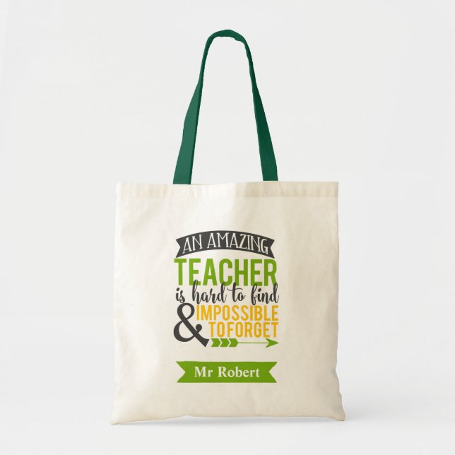 Bolsa Tote Sacos de Tote Personalizados de Professores (Profe (Frente)